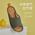 Unisex Summer Linen Bamboo Mat Sandals And Slippers
